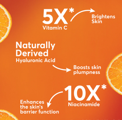 Brightening Vitamin C Orange Face Serum Infused Cream 50g